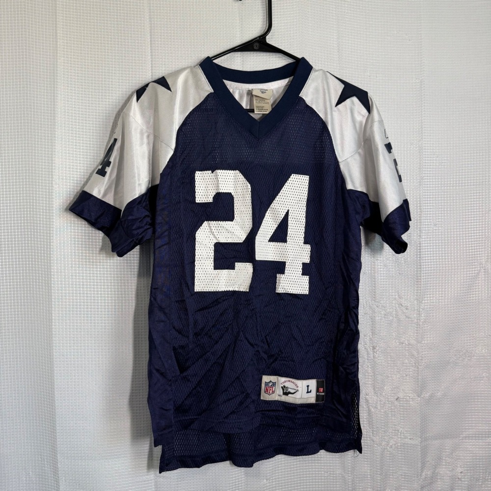 Reebok Dallas Cowboys Marion Barber 24 Jersey Nylon Mesh Youth L Throwback